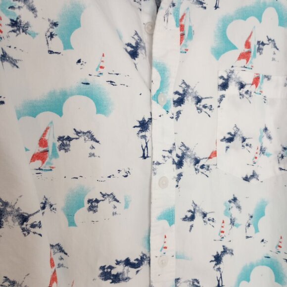 MBX Premium Goods Men's Button Front Hawaiian Beachy Summer Shirt - Picture 2 of 7